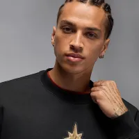 Nike Jordan Brooklyn Fleece чоловічі Crew-neck світшот колір чорний