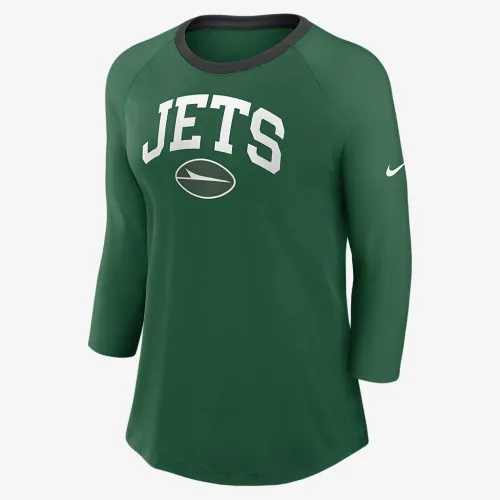 New York Jets жіноча Nike NFL 3/4-Sleeve футболка колір зелений