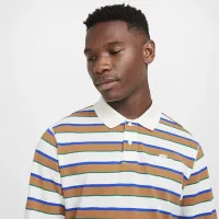 Nike Club чоловічі Long-Sleeve Striped Polo колір білий