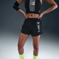 Nike Tempo женская Dri-FIT Mid-Rise Brief-Lined Running шорты цвет черный