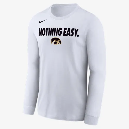 Iowa чоловічі Nike College Long-Sleeve футболка колір білий