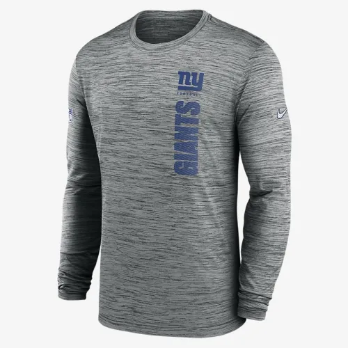 New York Giants Sideline Velocity чоловічі Nike Dri-FIT NFL Long-Sleeve футболка колір сірий