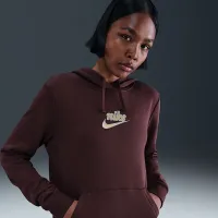 Nike Sportswear Club женская Pullover Fleece Толстовка с капюшоном цвет красный