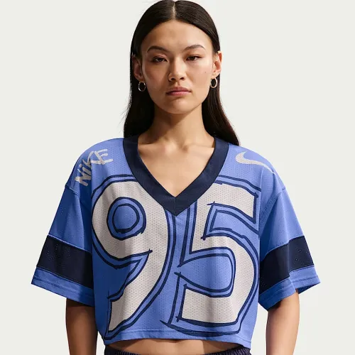 Nike Sportswear женская оверсайз Cropped Jersey синий