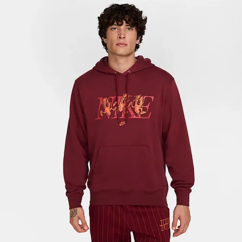 Nike Club мужские French Terry Толстовка с капюшоном цвет красный