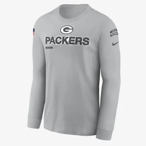 цвет зеленый Bay Packers Salute to Service Mascot Edge Legend мужские Nike NFL Long-Sleeve футболка цвет серый
