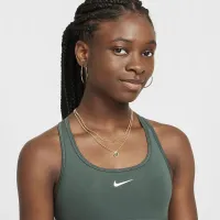 Nike Swoosh Big дитячі (Girls') Sports Bra колір зелений