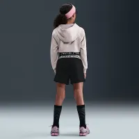 Nike Pro Fleece Big детские (Girls') Dri-FIT Full-Zip Толстовка с капюшоном цвет фиолетовый