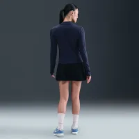 Nike Sportswear Chill Knit женская Slim Long-Sleeve Mock-Neck футболка синий