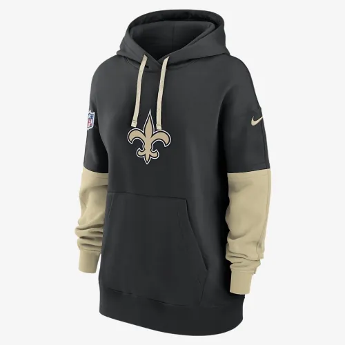 New Orleans Saints Sideline Essential женская Nike NFL Pullover Толстовка с капюшоном цвет черный