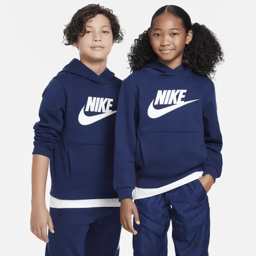 Nike Sportswear Club Fleece Big детские Толстовка с капюшоном синий