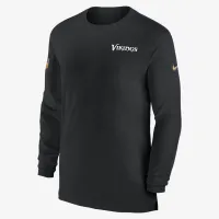 Minnesota Vikings Sideline Coach чоловічі Nike Dri-FIT NFL Long-Sleeve Top колір чорний