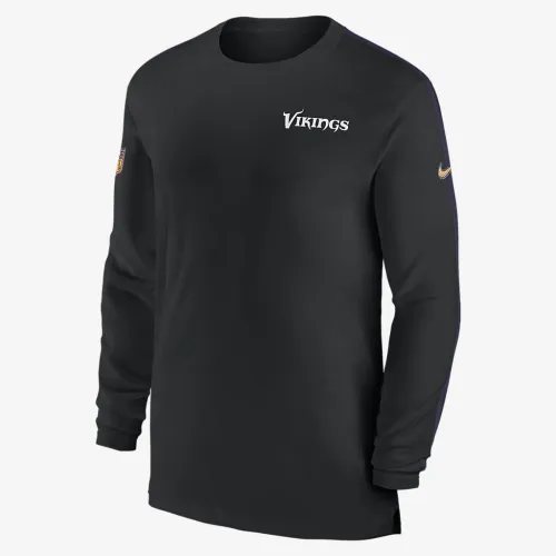 Minnesota Vikings Sideline Coach чоловічі Nike Dri-FIT NFL Long-Sleeve Top колір чорний