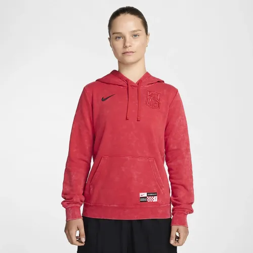 Liverpool FC Club Fleece Third женская Nike Soccer Pullover Толстовка с капюшоном цвет красный