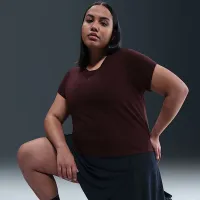 Nike Sportswear Chill Knit жіноча Cropped футболка (великі розміри) колір червоний