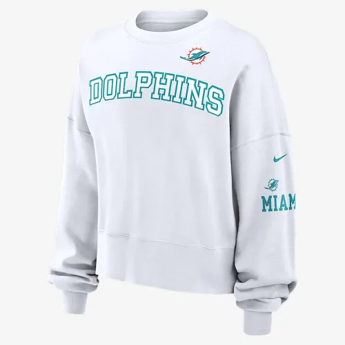 Miami Dolphins жіноча Nike NFL Pullover Crew колір білий
