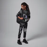 Nike Jordan MVP Big дитячі Fleece Printed Pullover Толстовка з капюшоном колір чорний