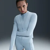 Nike Zenvy женская Dri-FIT Full-Zip Long-Sleeve Top синий
