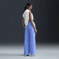 Nike Sportswear Phoenix Fleece женская С высокой Талией Wide-Leg Logo Pants синий