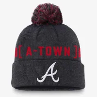 Atlanta Braves Hometown Peak чоловічі Nike MLB Cuffed Pom Beanie блакитний