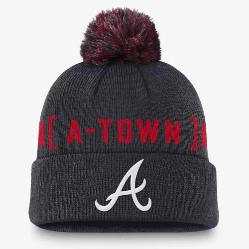 Atlanta Braves Hometown Peak чоловічі Nike MLB Cuffed Pom Beanie блакитний