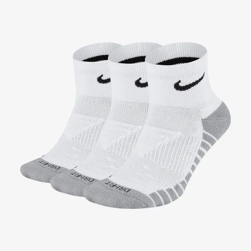 Nike Everyday Max Cushioned тренувальні Ankle шкарпетки (3 пар) колір білий