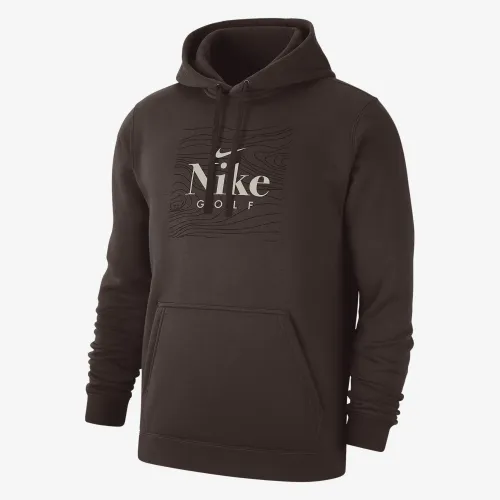 Nike Club Fleece мужские для гольфа Толстовка с капюшоном цвет коричневый