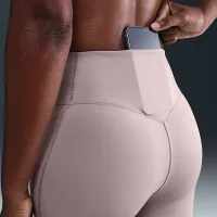 Nike Universa жіноча З високою талією 7/8 лосіни with No Front Seam колір коричневий