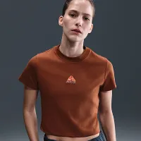 Nike ACG женская Dri-FIT Short-Sleeve футболка цвет коричневый