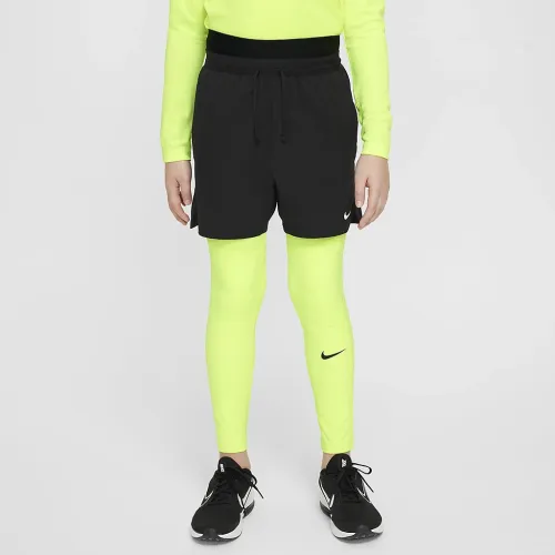 Nike Pro Dri-FIT Big дитячі (для хлопчиків) Tights Yellow