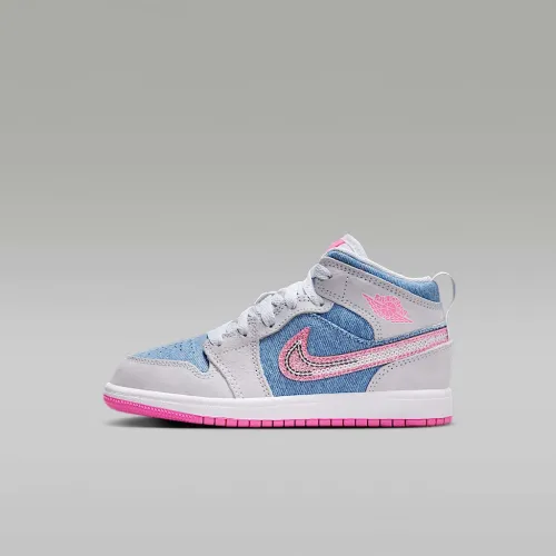 Nike Jordan 1 Mid SE Little дитячі Кросівки блакитний