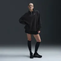 Nike Sportswear Phoenix Fleece жіноча оверсайз 1/4-Zip Polo колір чорний