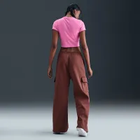 Nike Sportswear Chill Knit жіноча Cropped футболка Pink