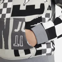 Nike Sportswear Club Fleece Big детские (для мальчиков) Printed Толстовка с капюшоном цвет серый