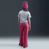 Nike Sportswear Club Fleece Girls' Wide-Leg Pants колір фіолетовий