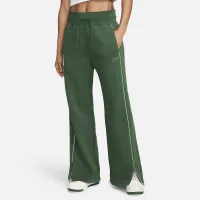 Nike Sportswear Phoenix Fleece женская С высокой Талией Open-Hem Sweatpants цвет зеленый