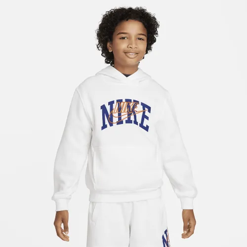 Nike Sportswear Club Fleece Big дитячі Pullover Толстовка з капюшоном колір білий