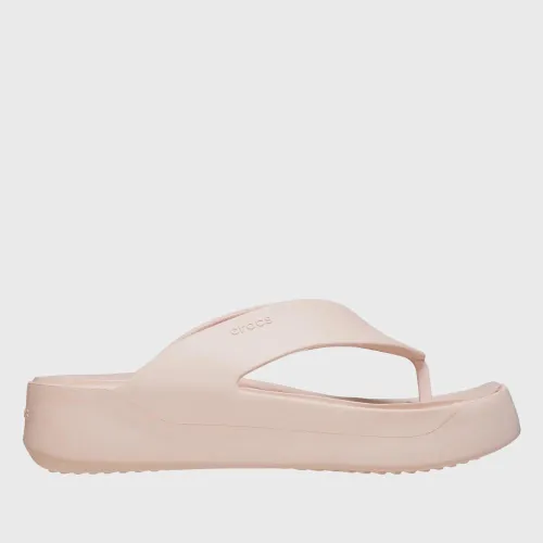 Шльопанці Crocs Getaway Platform Flip 209410-6UR - Бежевий