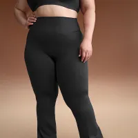 NikeSKIMS Matte женская С высокой Талией Slim Flaцвет красный лосины цвет черный