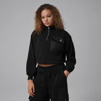 Nike Jordan Brooklyn Fleece женская 1/4-Zip Hike Mike Top цвет черный