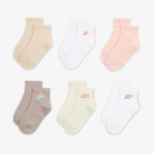 Nike Flow-Ral Little дитячі Ankle шкарпетки (6 пар) колір білий