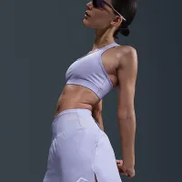 Nike Trail женская Dri-FIT Brief-Lined Running шорты цвет фиолетовый