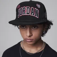 Nike Jordan Patch Pack Big детские Flat Brim Cap цвет черный