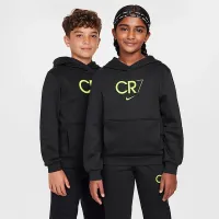 Nike CR7 Club Fleece Big детские Soccer Толстовка с капюшоном цвет черный