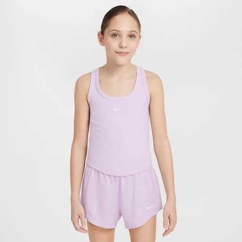 Nike One Fitted Big дитячі (Girls') Dri-FIT Tank колір фіолетовий