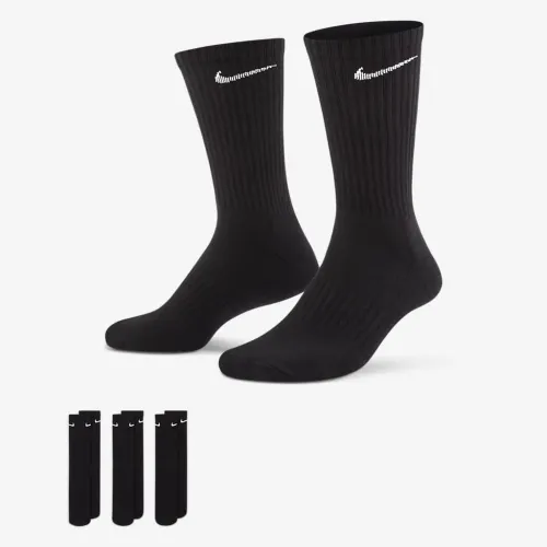 Nike Everyday Cushioned тренувальні Crew шкарпетки (3 пар) колір чорний