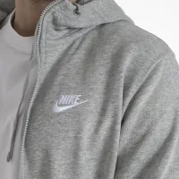 Кофта/футболка Nike NSW Club Толстовка с капюшоном FZ 804391-063 - Серая