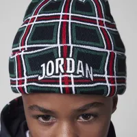 Nike Jordan Big детские Holiday Plaid Pom Beanie цвет черный