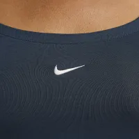 Nike Sportswear Chill Knit жіноча Short-Sleeve Square-Neck Top блакитний
