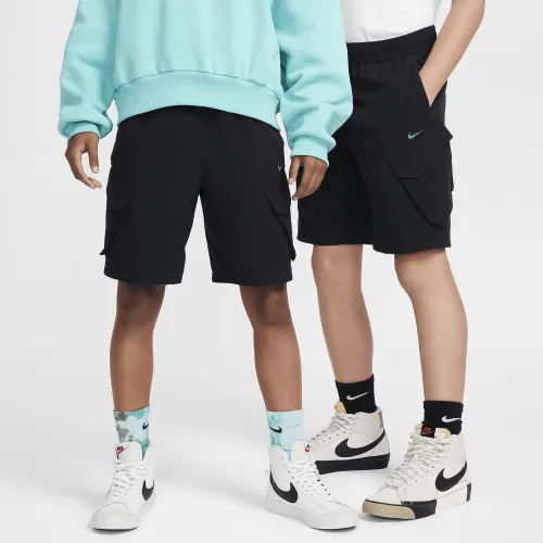 Nike Sportswear City Utility Big детские Cargo шорты цвет черный